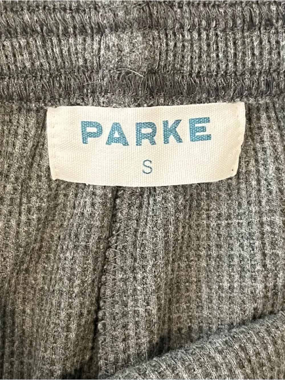 PARKE Waffle Boxer Wide Leg Pants in Stormy Gray - Picture 5 of 7